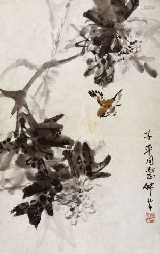 穆仲芹（1906-1990） 花鸟 设色纸本 镜片