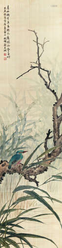 刘子久（1891-1975） 1925年作 春江水岸 设色绢本 立轴