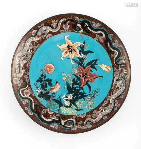 A PAIR OF LARGE ANTIQUE JAPANESE CLOISONNE OF THE MEIJI PERIOD