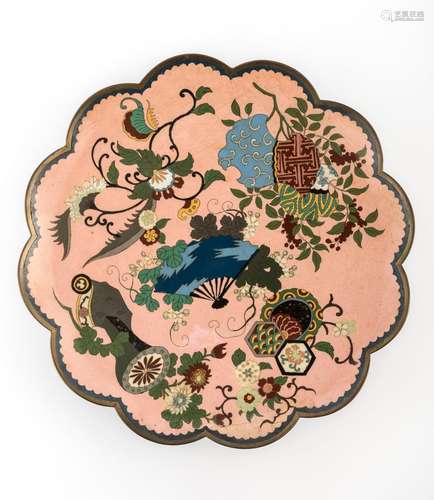 JAPANESE MEIJI PERIOD CLOISONNE CHARGER PLATE