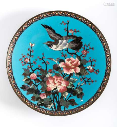 JAPANESE MEIJI PERIOD CLOISONNE CHARGER PLATE