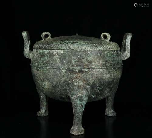 A TRIPOD BRONZE CENSER