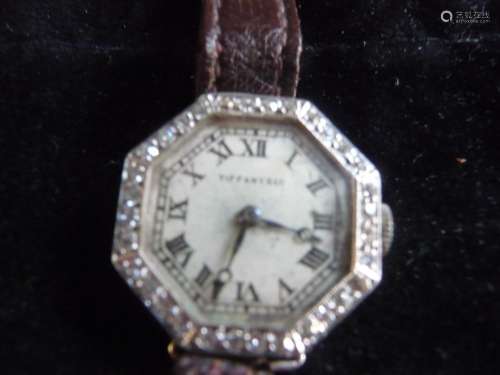 TIFFANY & CO BY AGASSIZ 18K DIAMOND WATCH