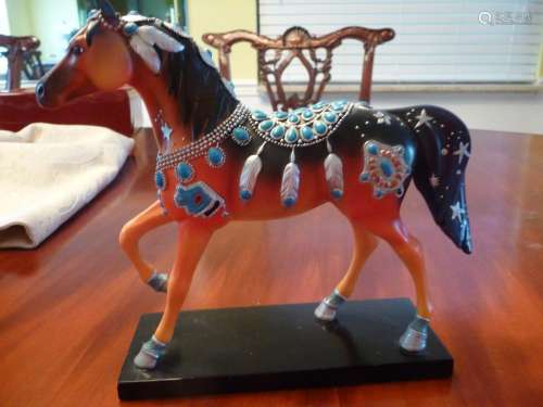 LIMITED EDITION COLLECTIBLE INDIAN PONIES STATUETTE