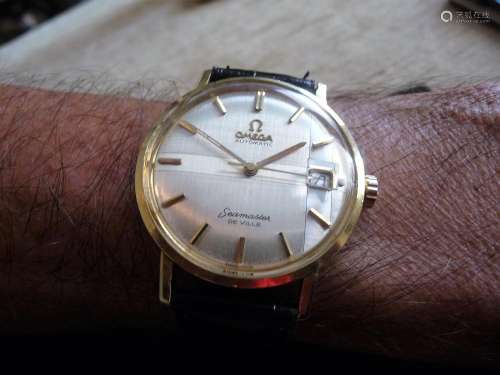 RARE OMEGA 18K SEAMASTER DATE WATCH W/ BOX