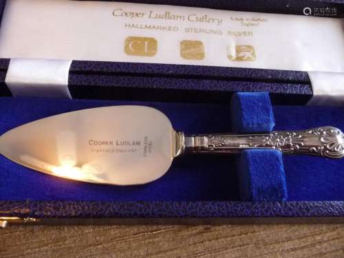 STERLING SILVER CHEESE/ PATE SERVER FROM SHEFFIELD IN BOX