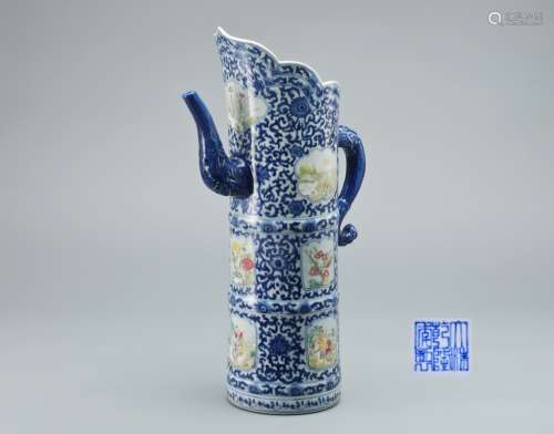 BLUE AND WHITE DUOMU KETTLE