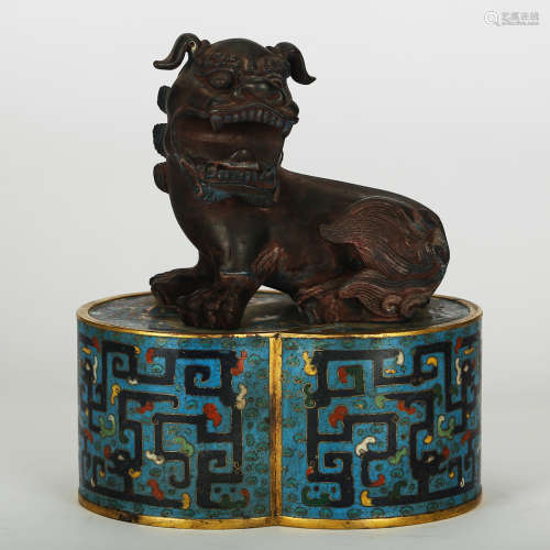 CHINESE CLOISONNE FOOLION