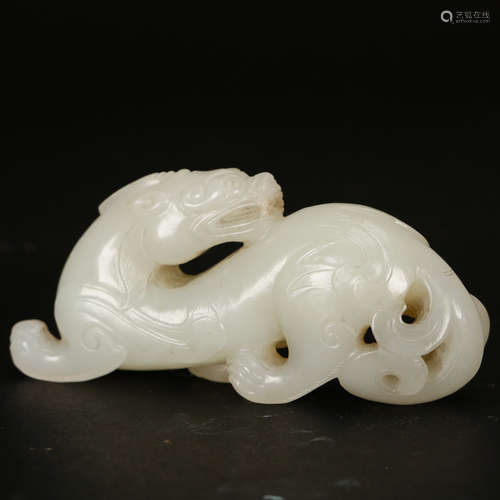 CHINESE WHITE JADE DRAGON