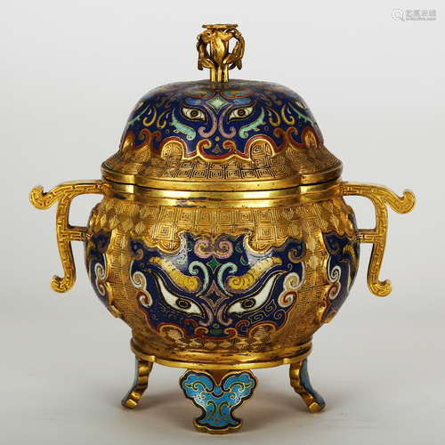 CHINESE CLOISONNE CENSER