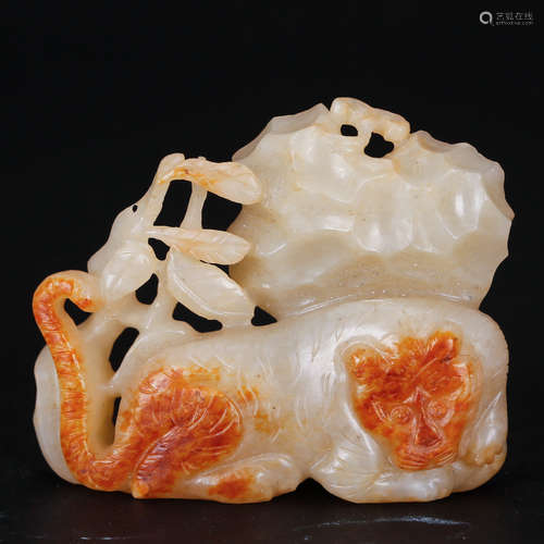 CHINESE JADE CARVED TIGER