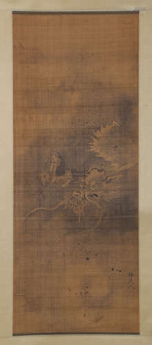 CHINESE INK AND COLOR SCROLL PAINTING