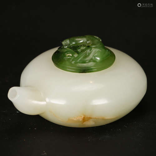 CHINESE WHITE JADE WATER POT