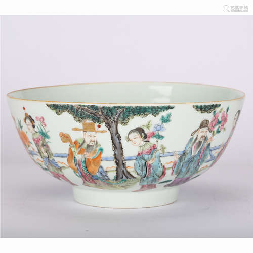 CHINESE FAMILLE ROSE PORCELAIN BOWL