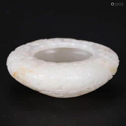 CHINESE WHITE JADE WATER COUPE