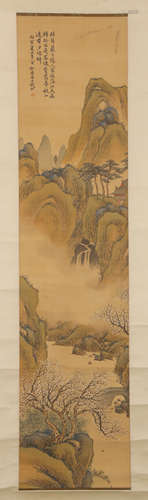 CHINESE INK AND COLOR SCROLL PAINTING