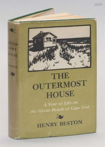 HENRY BESTON'S THE OUTERMOST HOUSE: A YEAR OF LIFE ON THE GREAT BEACH OF CAPE COD N.Y.: Rinehart & Co., Inc., 1949. Frontispiece wit..