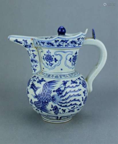Ming Porcelain Blue&White TeaPot XuanDe Mark