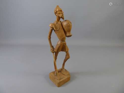 Wood Carved Figure of Don Quixote