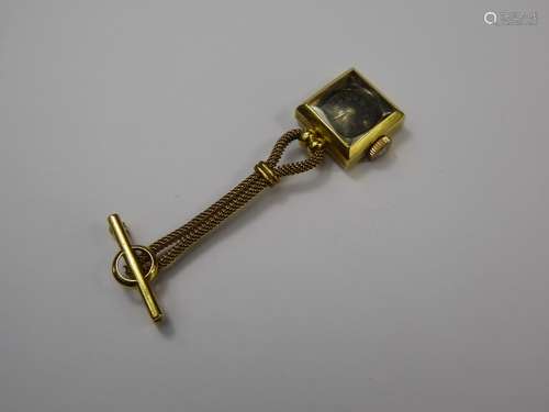 A Lady's 18ct Yellow Gold Brooch Watch