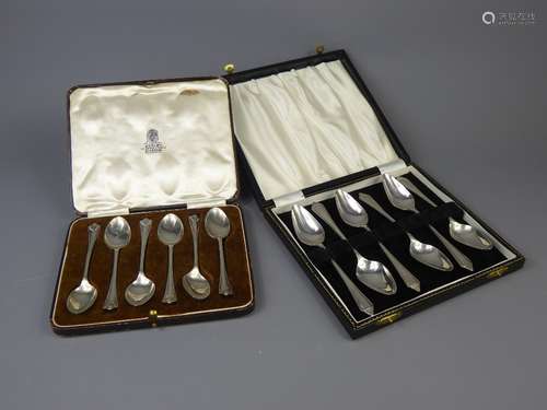 Two Sets of Silver Teaspoons