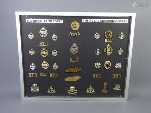 A Wall-Mounted Frame depicting various British Insignia