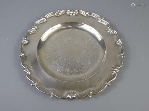 A Victorian Silver Card Tray