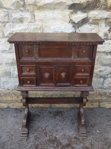 A Victorian Re-claimed Antique Wood Reproduction of a Spanish Writing Desk