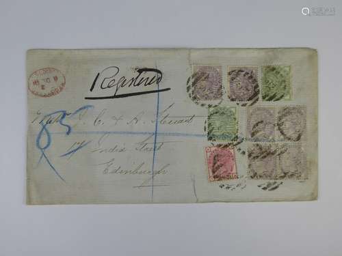 Postal History - GB 1891 Registered Envelope