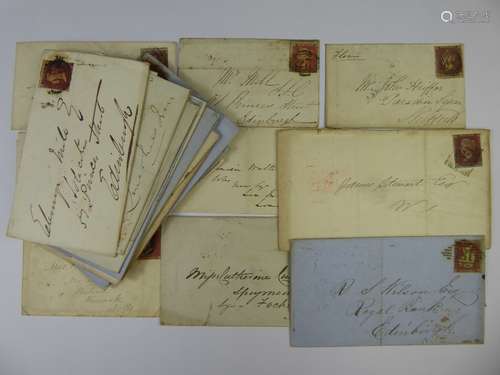 GB 1854/55 Covers x 29 bearing 1d reds.