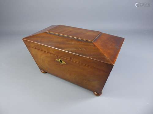 A Late Georgian Mahogany Tea Caddy