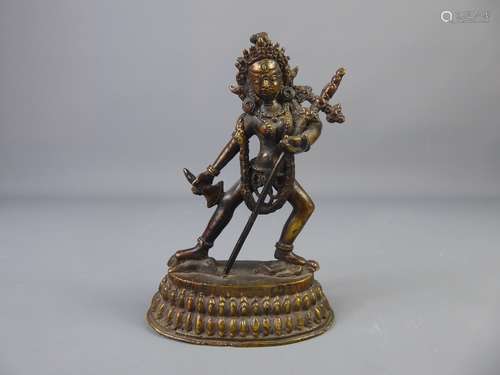 A Late 19th Century Tibetan Statue of The Dakini Vajrayogin