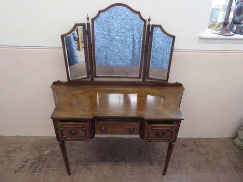 A Mahogany Dressing Table and Seat