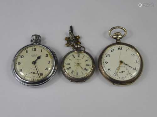 A Continental Silver Pocket Watch