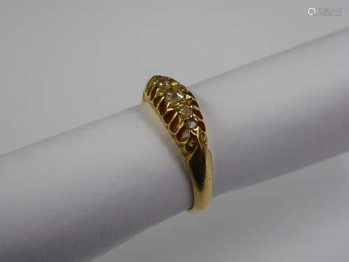 Antique 18ct Yellow Gold Old Cut Diamond Ring