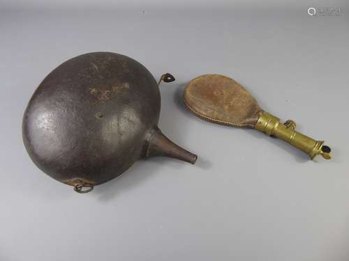 An Antique Turkish Powder Flask