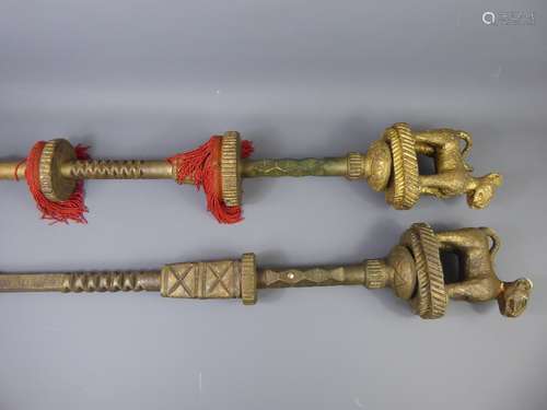 Two Vintage Stage Prop Staffs from the Royal Shakespearean Company in Stratford