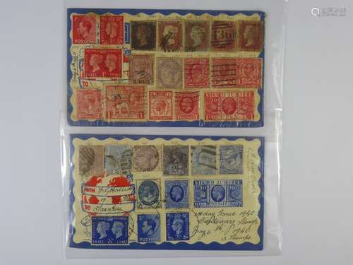 GB 1940 Envelopes with range of stamps added