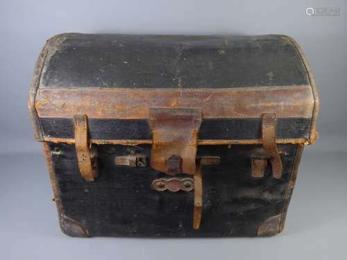 An Antique Leather Steamer Trunk