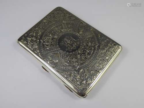 A Victorian Silver Card Case