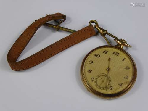 A Gentleman's Slim 9ct Gold Open-Faced Pocket Watch