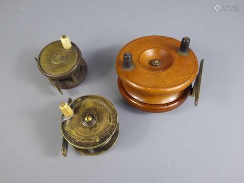 Three Vintage Fishing Fly Wheels