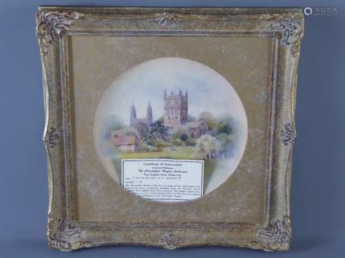 Christopher Hughes (former Royal Worcester artist) Limited Edition Hand Painted Porcelain Plate