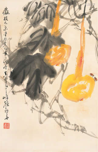 颜梅华（b.1927） 葫芦 立轴 纸本