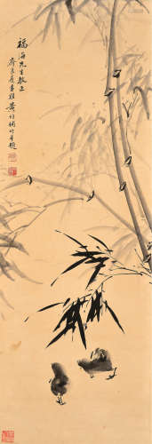 齐良迟黄 均（1918～2010） 竹 立轴 纸本