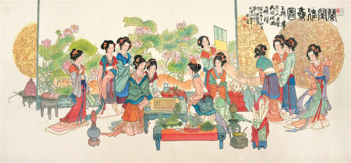 华三川（1930～2004） 人物 镜片 纸本