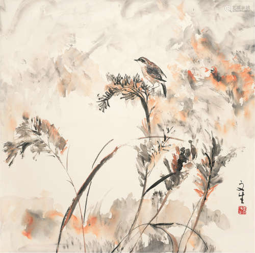 刘文生（b.1956） 花鸟 立轴 纸本