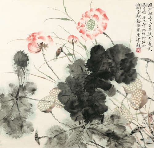 贾广健（b.1964） 莲藕 镜片 纸本