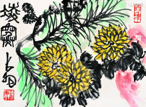 陈大羽（1912～2001） 花卉 册页 纸本