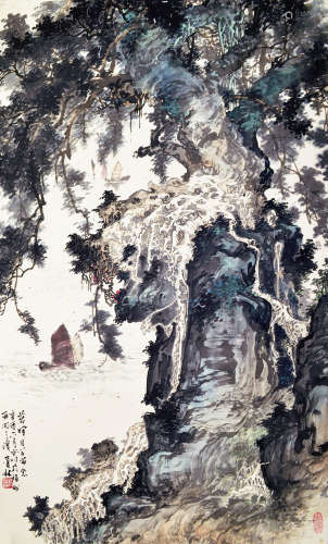 杨夏林 （1919-2004） 鼓浪屿一角1981年作 设色纸本镜框